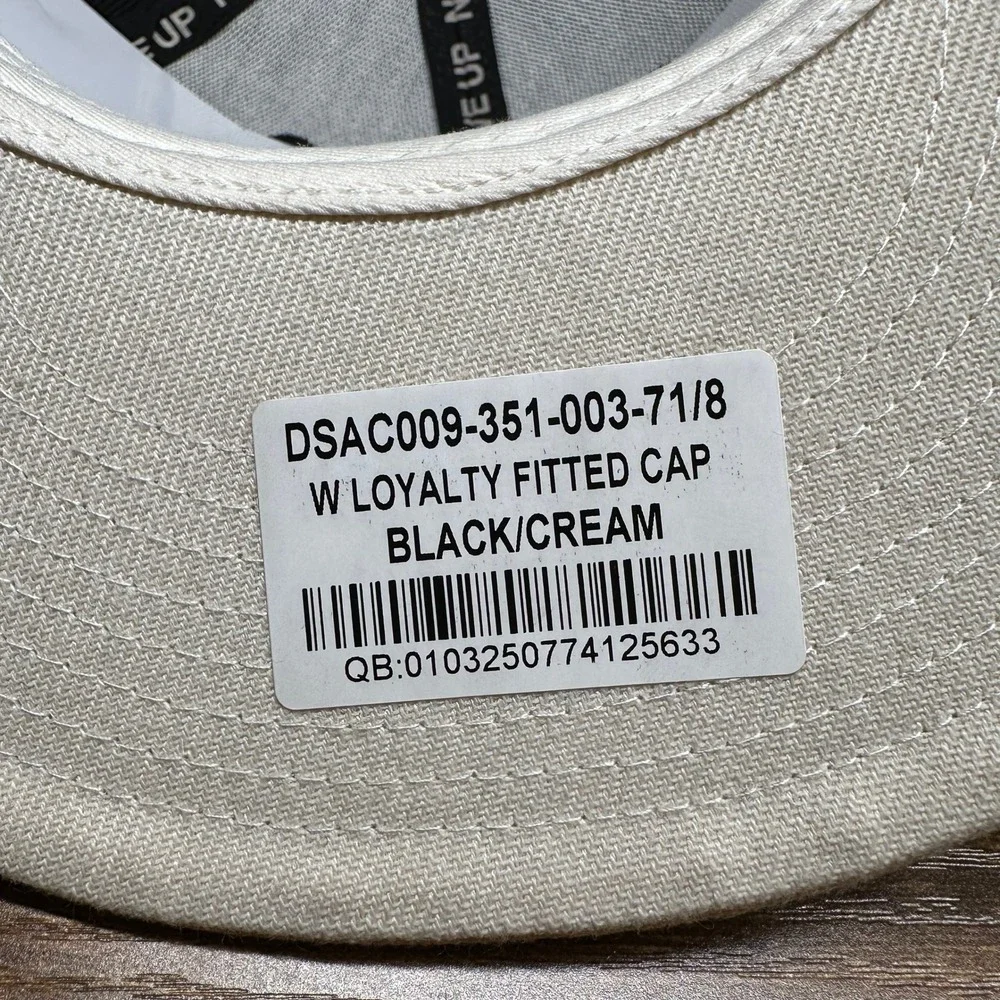 Darc Sport W Loyalty Fitted Cap Black Cream Wolves‎ Hat 7 1/8 DSAC009 71/8